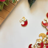 Santa Moon Enamel Craft Charm